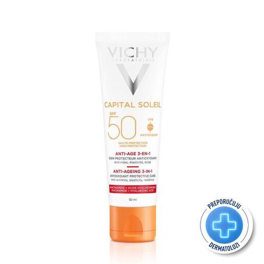 Vichy Capital Soleil anti-age antioksidativna krema za lice SPF 50 50 ml