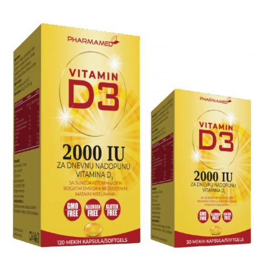 PH Vitamin D3 2000 IU 30 kapsula