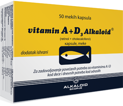 Alkaloid Vitamid AD3 kapi – vitaminski dodatak s vitaminima A i D3
