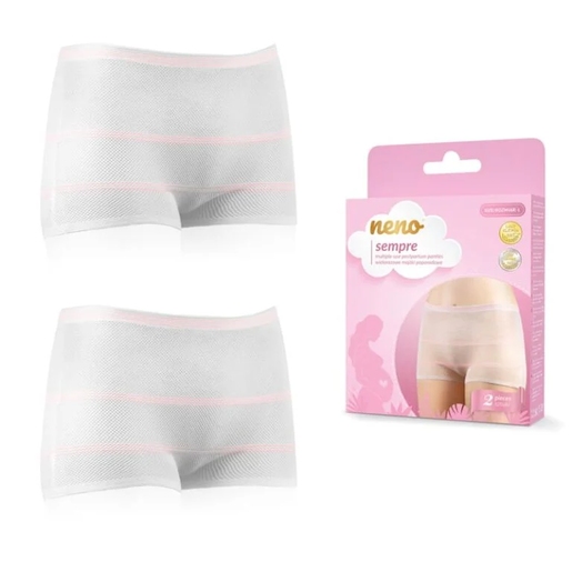 Neno Sempre višekratne postporođajne gaćice, 2 kom (mrežaste, prozračne) - L