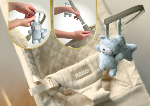 Neno Nesso ležaljka za bebe (3 položaja, 100 % pamuk, prenosiva), Cream