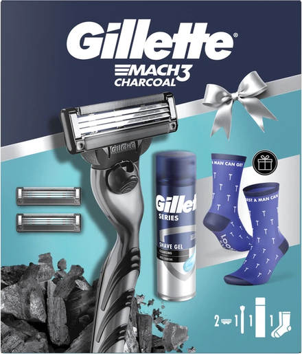 Gillette poklon set za muškarca Mach3 Charcoal