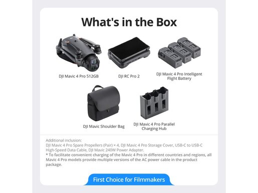 DJI Mavic 4 Pro 512 GB CreatorDron, Combo (DJI RC Pro 2), dron