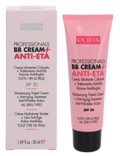 PUPA BB Cream Anti-Age SPF 30 – tonirana krema 001 Sand, 50 ml