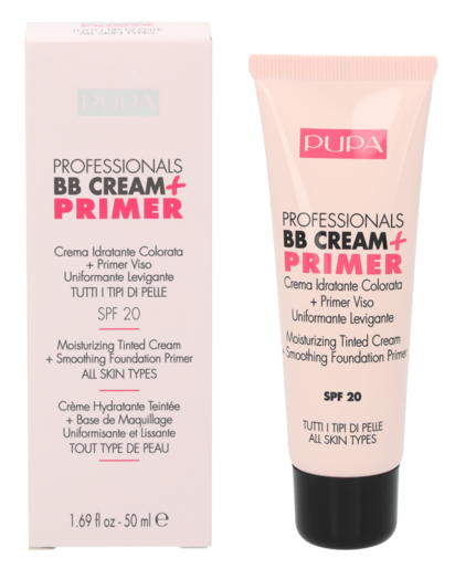 PUPA BB Cream + Primer SPF 20 – tonirana krema 001, 50 ml