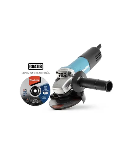 Makita - Kutna brusilica 9557HNRG 840 W 115 mm + POKLON: 10 kom. brusna ploča D-74522