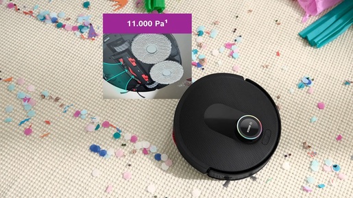 BOSCH robotski usisivač BCRDW3BX Spotless Max Cam 11.000 Pa, Smart Vision kamera