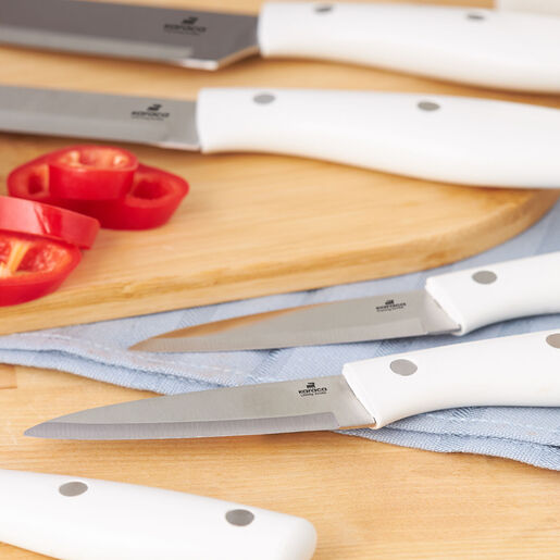 Karaca set noževa sa stalkom Mastercut, 6 komada, krem