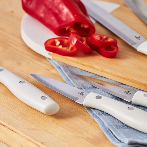 Karaca set noževa sa stalkom Mastercut, 6 komada, krem