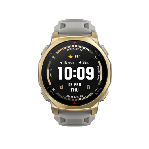 AmazFit T-Rex 3 Pro, pametni sat, NFC, AMOLED ekran (44 mm), Artic gold