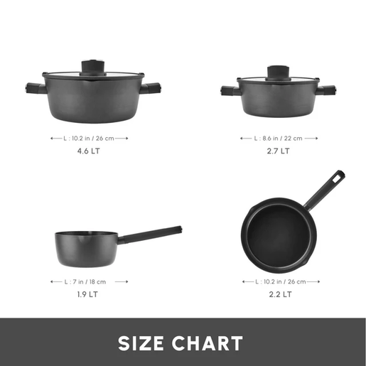 Karaca set posuđa Midnight 6/1 crni