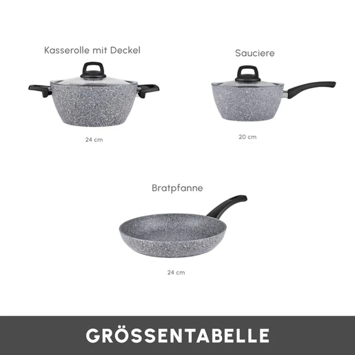 Karaca set posuđa Gris Biogranit 5/1 sivi