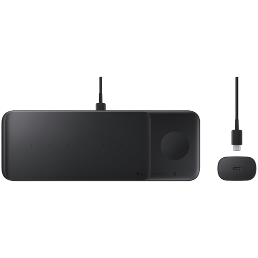 SAMSUNG fast bežični punjač Trio  (sa adapterom), EP-P6300TBEGEU, crni