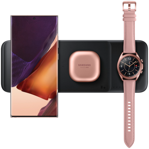 SAMSUNG fast bežični punjač Trio  (sa adapterom), EP-P6300TBEGEU, crni