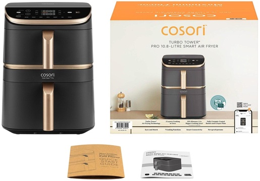 Cosori friteza na vrući zrak CAF-DC123S-DEUR Turbo Tower Pro Smart, Wi-Fi; 2630 W, 10.8 L