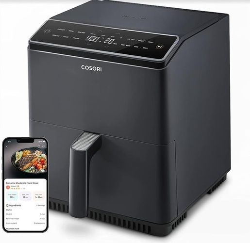 Cosori friteza na vrući zrak CAF-P681S-KEUR Dual Blaze PRO, Wi-Fi; 1750 W, 6.4 L, 12 programa