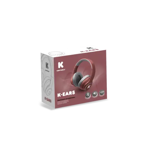 Kidywolf K-EARS Bluetooth slušalice za djecu i tinejdžere 85 dB – Red Dark