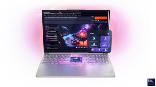 Lenovo laptop Yoga Pro 9 16IAH10 83L0001HSC, 16 3.2K OLED 120Hz, Intel Core Ultra 9 285H, 64GB RAM, 2x 1TB PCIe NVMe SSD, NVIDIA GeForce RTX 5070 8GB, Windows 11 Pro