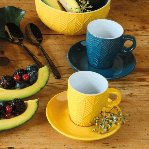 Tognana set šoljica 90ml Relief Maya, 6/1 porculan