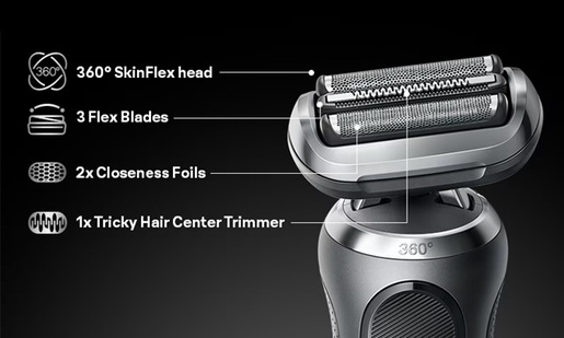 BRAUN aparat za brijanje 72-G1200s Series 7, 360° glava, 60 min, mokro/suho