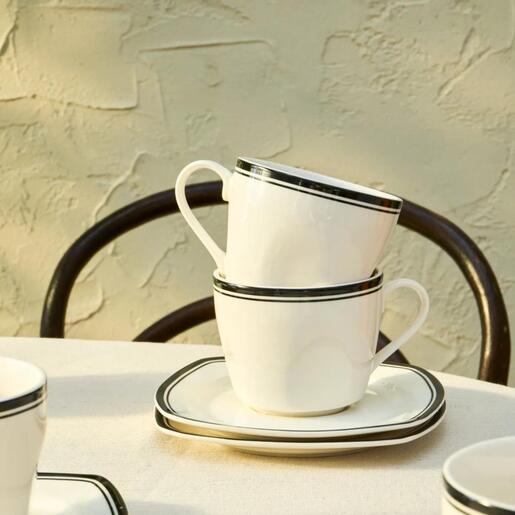 Karaca set šoljica za čaj Black Line 220ml, 6 komada