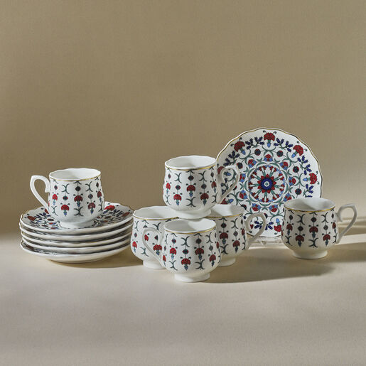 Karaca set šoljica za kavu Ebruli 90ml, 6 komada