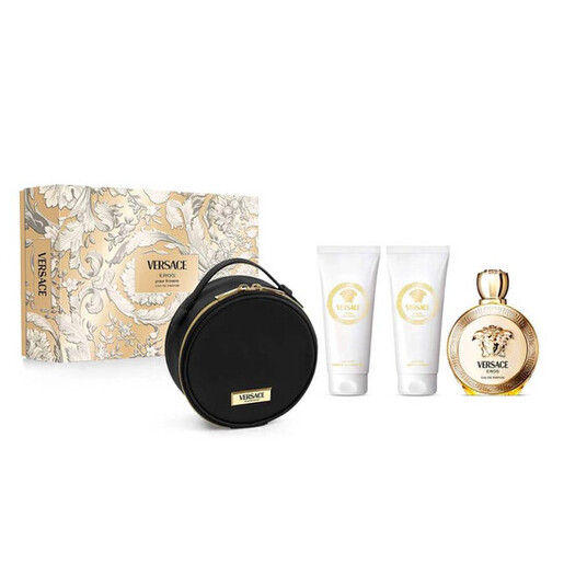 Versace Eros Pour Femme EDP 100 ml poklon set za žene – parfem 100 ml + 100 ml body lotion + 100 ml gel za tuširanje + torbica