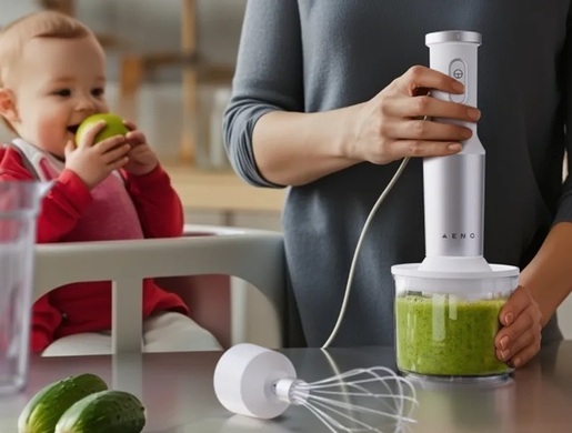 AENO ručni mikser AHB0004W, 1200 W, 18 brzina, bijeli