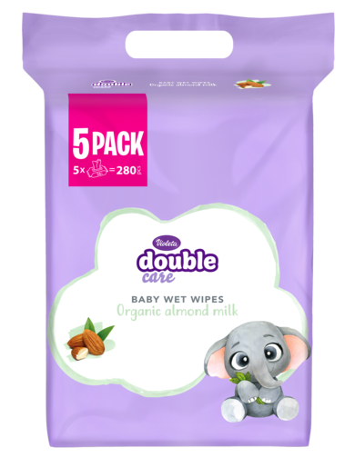 Violeta baby vlažne maramice Badem 5x56 kom - SUPER PONUDA