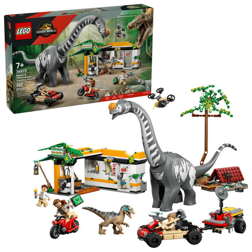 LEGO® Jurassic World Praćenje raptora i Titanosaura 76973