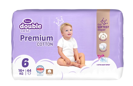 Violeta Air Dry Premium Cotton pelene Junior +6 44 kom (16+ kg) + maramice 99% voda 20 kom