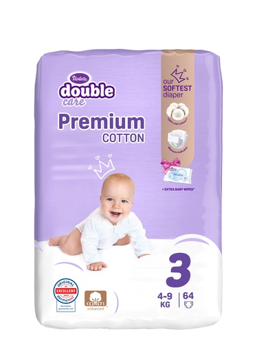 Violeta Air Dry Premium Cotton pelene Midi 3 64/1 + maramice 99% voda 20 kom