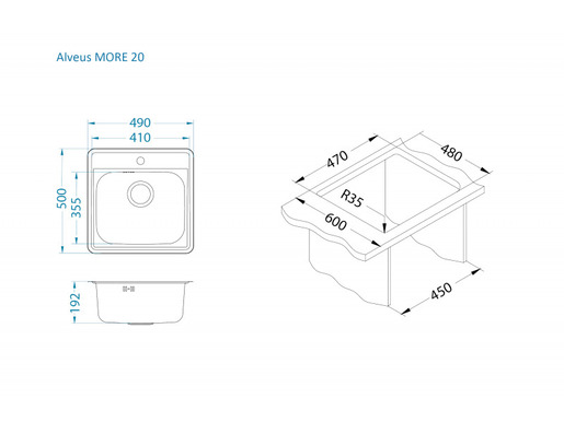 Alveus sudoper More 20
