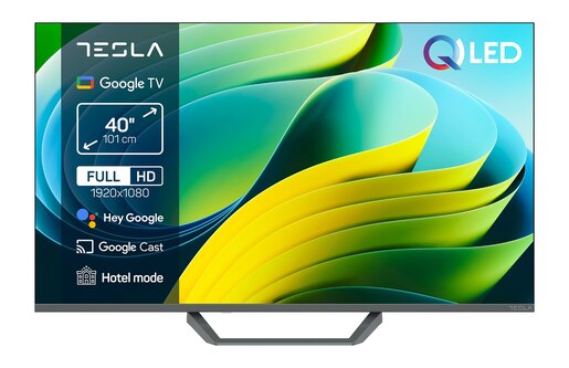 TESLA QLED televizor Q40E665GFS, FHD, Smart TV, Google TV™, Siva