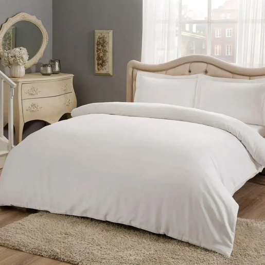 Dupla posteljina TAC Basic Beyaz 200x220 cm – Saten 100% pamuk