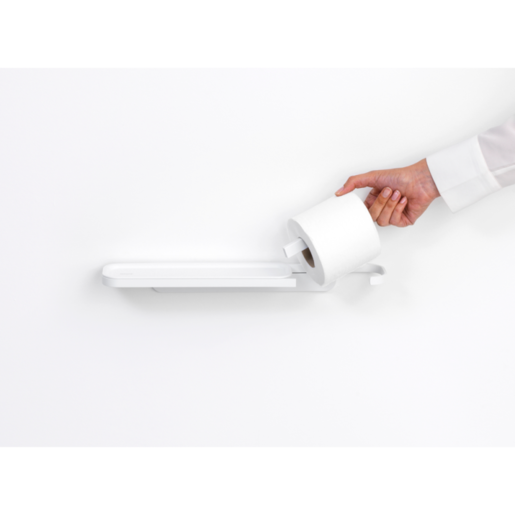 Brabantia držač toaletnog papira sa policom MindSet, mineral bijela
