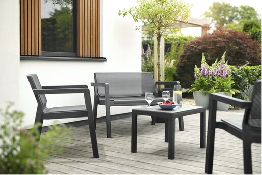 KETER garnitura set bez podmetača Emily siva