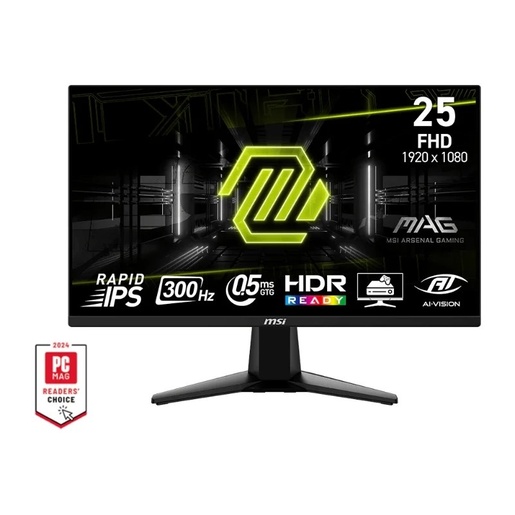 MSI Gaming monitor MAG 255XF, 24.5" Rapid IPS FHD 1920x1080, 300Hz, 0.5ms, AMD FreeSync Premium