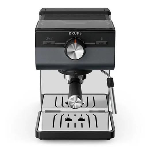 KRUPS espresso aparat za kafu XP384G10 Authentic+ C80, ručni, tamno sivi