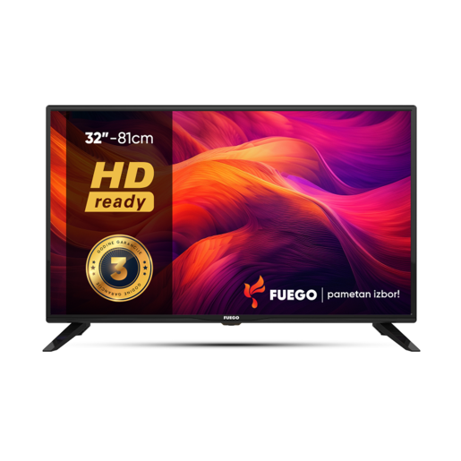 FUEGO LED televizor 32EL600T, HD ready,  2xHDMI, Crni