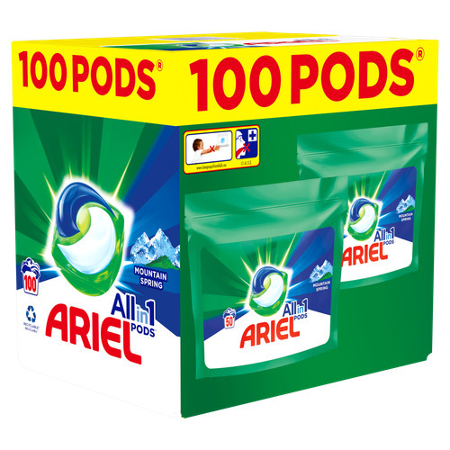 ARIEL kapsule za pranje veša Mountain Spring 100 kom (2x50)