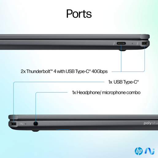 HP laptop OmniBook Ultra Flip 14-fh0014, B49DPEA, Intel Core Ultra 7 258V, 14" 2.8K OLED Touch 120Hz, 32GB LPDDR5x RAM, 2TB SSD, Intel Arc Graphics, Windows 11 Home