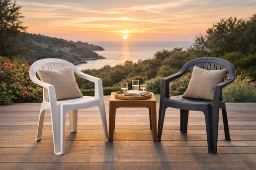 BICA Ratak vrtna stolica bijela