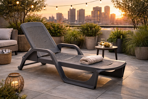 BICA vrtna ležaljka Nilo – grafit siva