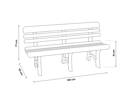 BICA Olimpia vrtna klupa bijela