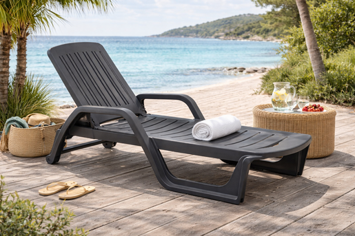 BICA vrtna ležaljka Zanzibar – grafit siva