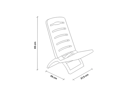 BICA Sandy sklopiva vrtna stolica roza