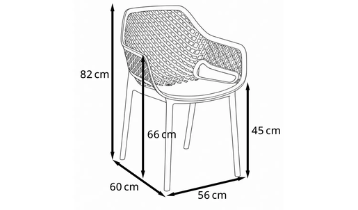 BICA Aria vrtna stolica zelena
