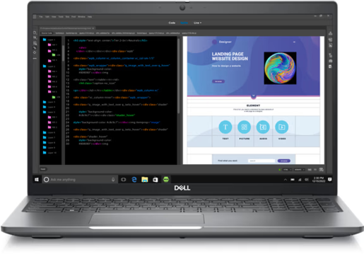 DELL laptop Precision Workstation 3590 210-BLMX, Intel Core Ultra 7 155H, 15.6" FHD IPS Anti-Glare, 32GB DDR5 RAM, 1TB SSD, NVIDIA RTX 500 Ada 4GB, Windows 11 Pro