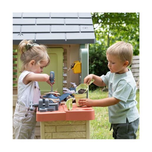 SMOBY kućica Nature s radionicom 151 x 111 x 127 cm